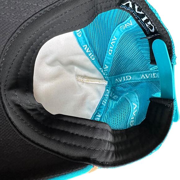 Avid Trucker Rope Hat One Size Snapback Fishing Vintage Style Turquoise Mesh Hat - Picture 10 of 10